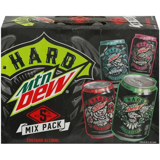 Mountain Dew Hard Malt Beverage, Zero Sugar, Mix Pack - 12 pack, 12 fl oz cans