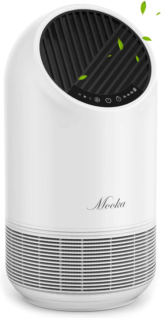 MOOKA Air Purifiers for Large Room, H13 HEPA Air Purifiers for Pets Allergies Smoke Mold, Air Cleaner for Bedroom Office Kitchen Living Room